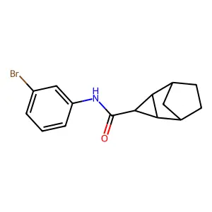 N-(3-bromophenyl)tricyclo[3.2.1.0~2,4~]octane-3-carboxamide structure