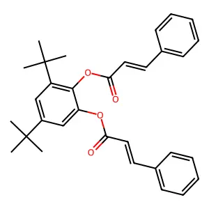 2,4-Ditert-butyl-6-(cinnamoyloxy)phenyl 3-phenylacrylate structure