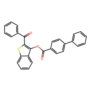 (2-Benzoyl-1-benzothiophen-3-yl) 4-phenylbenzoate structure