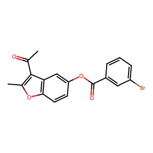 3-Acetyl-2-methyl-1-benzofuran-5-yl 3-bromobenzoate structure