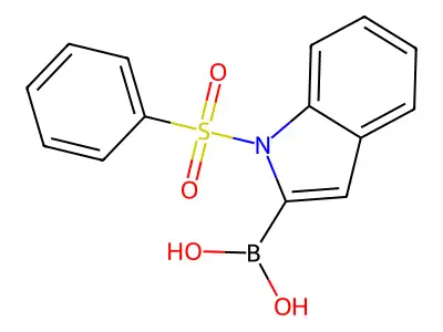 1-(Phenylsulfonyl)-2-indoleboronic acid structure