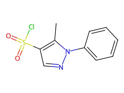 5-methyl-1-phenyl-1H-pyrazole-4-sulfonyl chloride structure