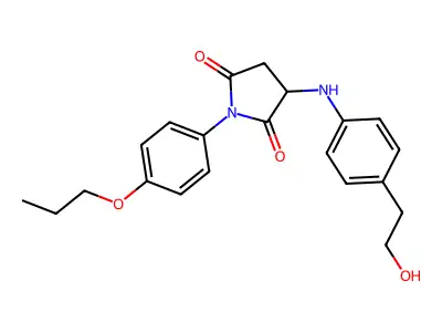 3-[4-(2-Hydroxyethyl)anilino]-1-(4-propoxyphenyl)pyrrolidine-2,5-dione structure