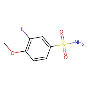 3-碘-4-甲氧基苯磺酰胺 structure