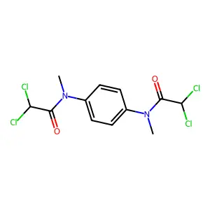 Acetamide, N,N'-p-phenylenebis(2,2-dichloro-N-methyl- structure