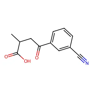 4-(3-Cyanophenyl)-2-methyl-4-oxobutanoic acid structure