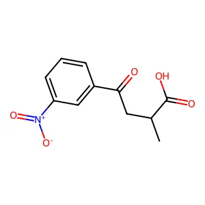 2-Methyl-4-(3-nitrophenyl)-4-oxobutanoic acid structure