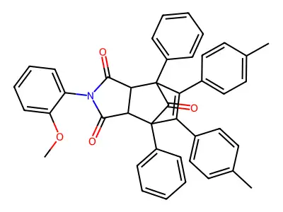 4-(2-methoxyphenyl)-8,9-bis(4-methylphenyl)-1,7-diphenyl-4-azatricyclo[5.2.1.0~2,6~]dec-8-ene-3,5,10-trione structure