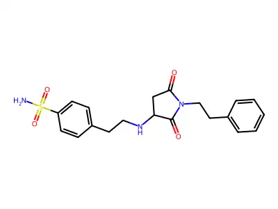 4-[2-[[2,5-Dioxo-1-(2-phenylethyl)pyrrolidin-3-yl]amino]ethyl]benzenesulfonamide structure