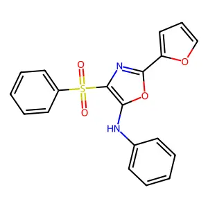 4-(benzenesulfonyl)-2-(furan-2-yl)-N-phenyl-1,3-oxazol-5-amine structure