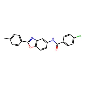 4-chloro-N-[2-(4-methylphenyl)-1,3-benzoxazol-5-yl]benzamide structure