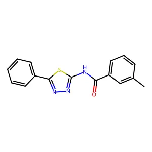 3-methyl-N-(5-phenyl-1,3,4-thiadiazol-2-yl)benzamide structure