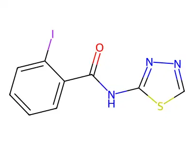 2-iodo-N-(1,3,4-thiadiazol-2-yl)benzamide structure