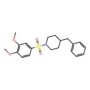 4-Benzyl-1-[(3,4-dimethoxyphenyl)sulfonyl]piperidine structure