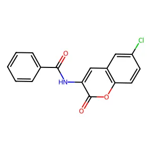 N-(6-chloro-2-oxochromen-3-yl)benzamide structure