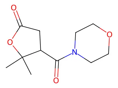5,5-Dimethyl-4-(morpholine-4-carbonyl)oxolan-2-one structure