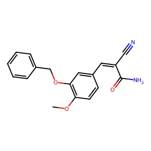 3-[3-(Benzyloxy)-4-methoxyphenyl]-2-cyanoprop-2-enamide structure