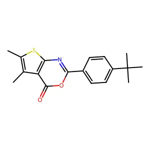 2-[4-(1,1-Dimethylethyl)phenyl]-5,6-dimethyl-4H-thieno[2,3-d][1,3]oxazin-4-one structure