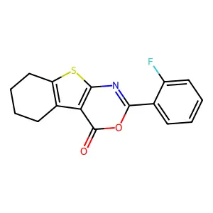 2-(2-Fluorophenyl)-5,6,7,8-tetrahydro-[1]benzothiolo[2,3-d][1,3]oxazin-4-one structure