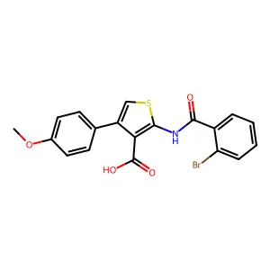 2-(2-BROMOBENZAMIDO)-4-(4-METHOXYPHENYL)THIOPHENE-3-CARBOXYLIC ACID structure