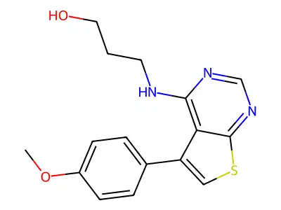 3-{[5-(4-Methoxyphenyl)thieno[2,3-d]pyrimidin-4-yl]amino}propan-1-ol structure