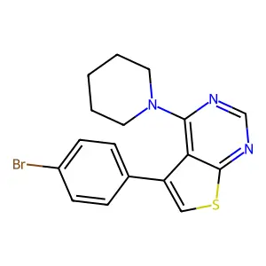 5-(4-Bromophenyl)-4-piperidin-1-ylthieno[2,3-d]pyrimidine structure