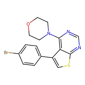 4-[5-(4-Bromophenyl)thieno[2,3-d]pyrimidin-4-yl]morpholine structure