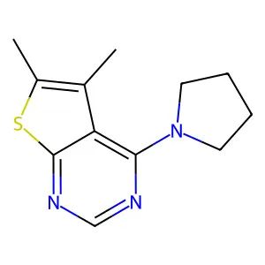 5,6-Dimethyl-4-(1-pyrrolidinyl)thieno[2,3-d]pyrimidine structure