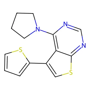 4-Pyrrolidin-1-yl-5-thiophen-2-ylthieno[2,3-d]pyrimidine structure
