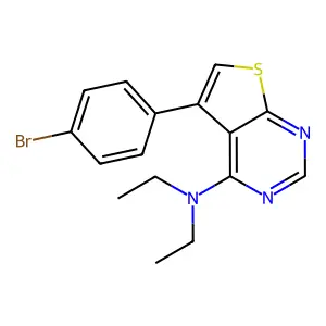 5-(4-bromophenyl)-N,N-diethylthieno[2,3-d]pyrimidin-4-amine structure