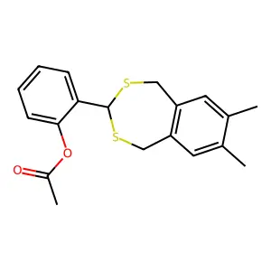 2-(7,8-Dimethyl-1,5-dihydro-2,4-benzodithiepin-3-yl)phenyl acetate structure