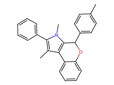 1,3-Dimethyl-4-(4-methylphenyl)-2-phenyl-3,4-dihydrochromeno[3,4-b]pyrrole structure