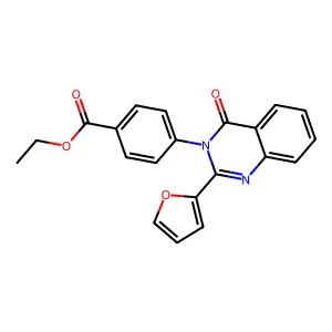Ethyl 4-[2-(furan-2-yl)-4-oxoquinazolin-3-yl]benzoate structure