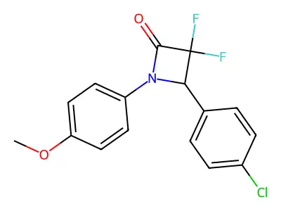 4-(4-Chlorophenyl)-3,3-difluoro-1-(4-methoxyphenyl)azetidin-2-one structure