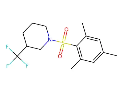 3-(Trifluoromethyl)-1-(2,4,6-trimethylbenzenesulfonyl)piperidine structure