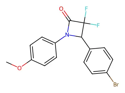 4-(4-Bromophenyl)-3,3-difluoro-1-(4-methoxyphenyl)azetidin-2-one structure