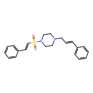 1-(2-Phenylethenesulfonyl)-4-(3-phenylprop-2-en-1-yl)piperazine structure