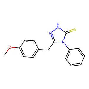 5-(4-methoxybenzyl)-4-phenyl-4H-1,2,4-triazole-3-thiol structure