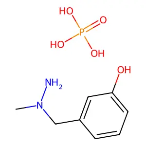 N-(3-Hydroxybenzyl)-N-methyl hydrazine dihydrogen phosphate structure