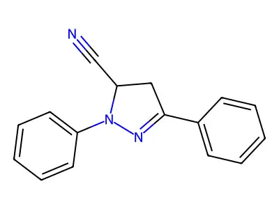 1,3-diphenyl-4,5-dihydro-1H-pyrazole-5-carbonitrile structure