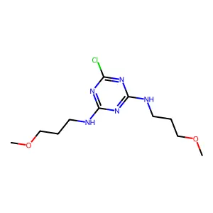 6-chloro-2-N,4-N-bis(3-methoxypropyl)-1,3,5-triazine-2,4-diamine structure