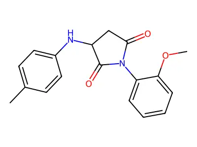 1-(2-Methoxyphenyl)-3-(4-toluidino)-2,5-pyrrolidinedione structure