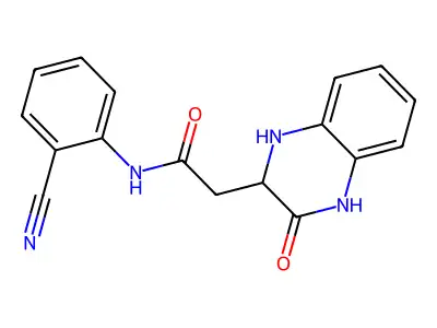 N-(2-cyanophenyl)-2-(3-oxo-1,2,3,4-tetrahydroquinoxalin-2-yl)acetamide structure