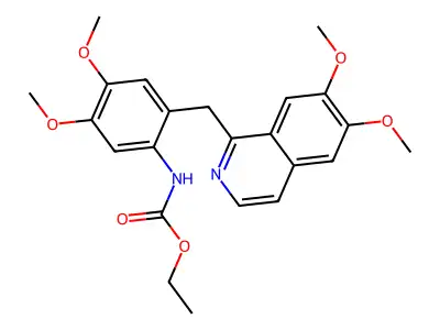 Ethyl (2-((6,7-dimethoxyisoquinolin-1-yl)methyl)-4,5-dimethoxyphenyl)carbamate structure
