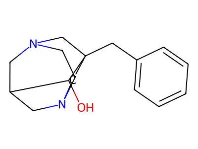 1-Benzyl-3,6-diaza-tricyclo[4.3.1.1*3,8*]undecan-9-ol structure