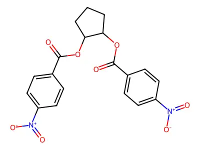 Cyclopentane-1,2-diyl bis(4-nitrobenzoate) structure
