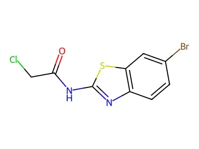 N-(6-bromo-1,3-benzothiazol-2-yl)-2-chloroacetamide structure