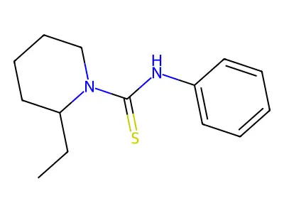 2-ethyl-N-phenylpiperidine-1-carbothioamide structure