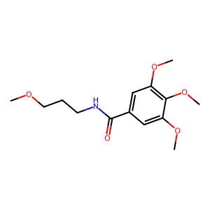3,4,5-trimethoxy-N-(3-methoxypropyl)benzamide structure
