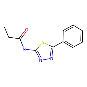 N-(5-苯基-1,3,4-噻二唑-2-基)丙酰胺 structure